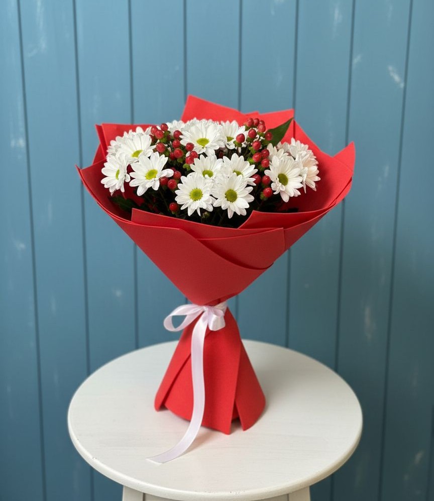 Букет цветов из: Хризантемы в Северо-Восточные Сады