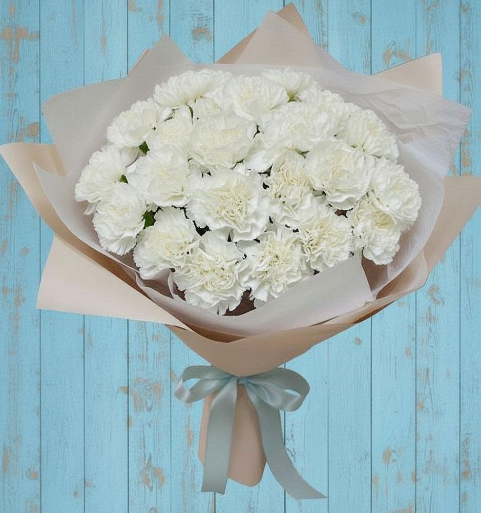 Букет цветов из: Гвоздики в Северо-Восточные Сады