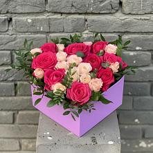 Цветочная композиция из Розы в коробке в Северо-Восточные Сады
