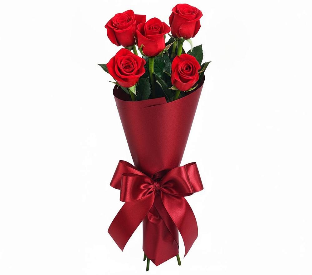 Букет 5 Красных роз Эдлесс Лав в Северо-Восточные Сады