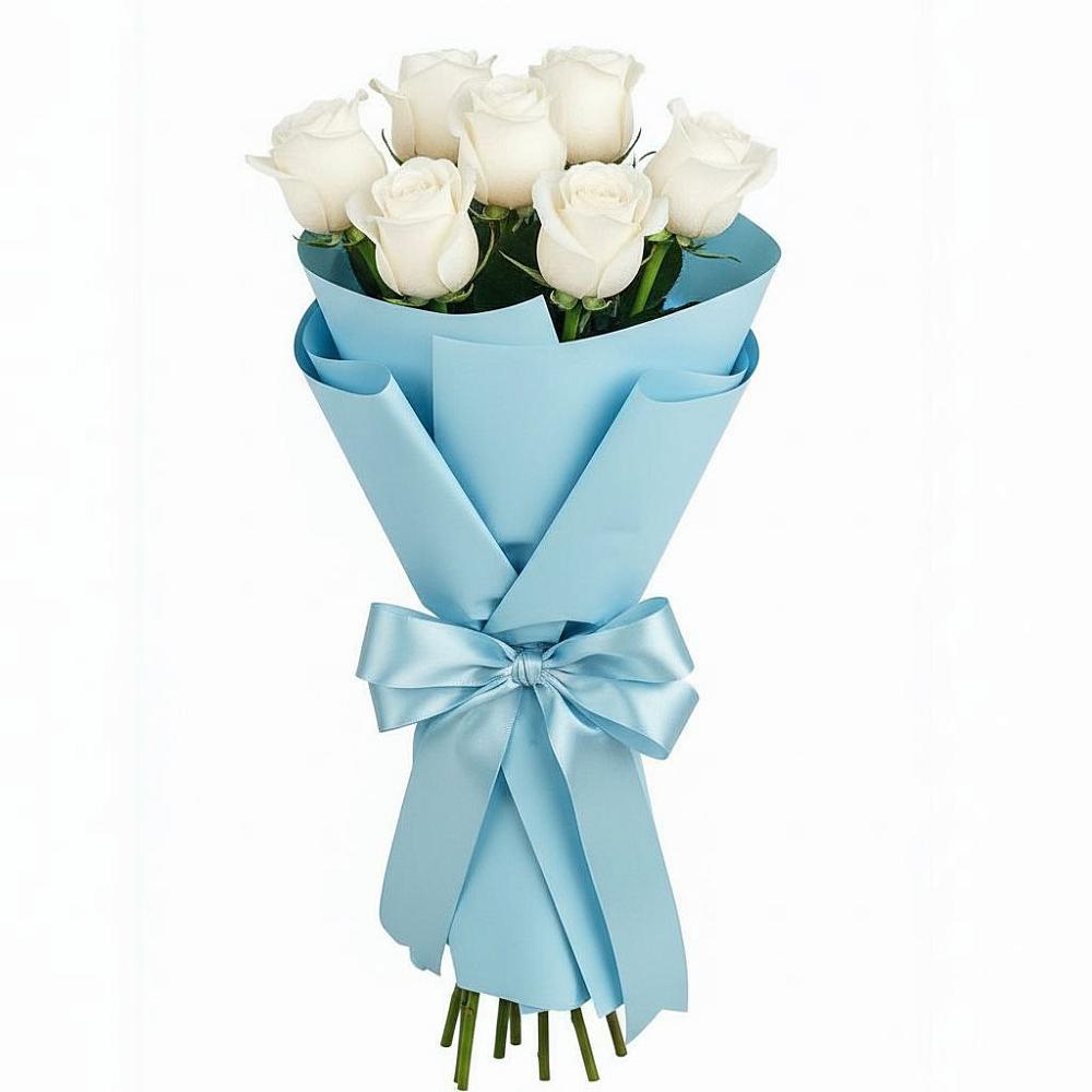 Букет 7 белых роз Проуд в Северо-Восточные Сады