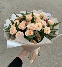 Букет Кремовые розы Латте #REPLACE_PRED# Северо-Восточные Сады