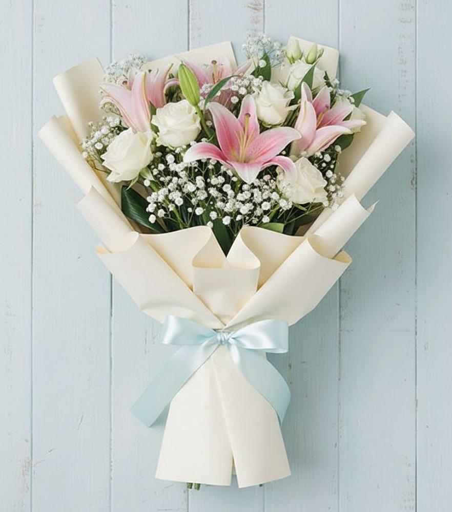 Букет цветов из: Лилии в Северо-Восточные Сады