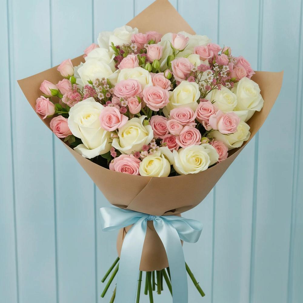 Букет цветов из: Розы в Северо-Восточные Сады