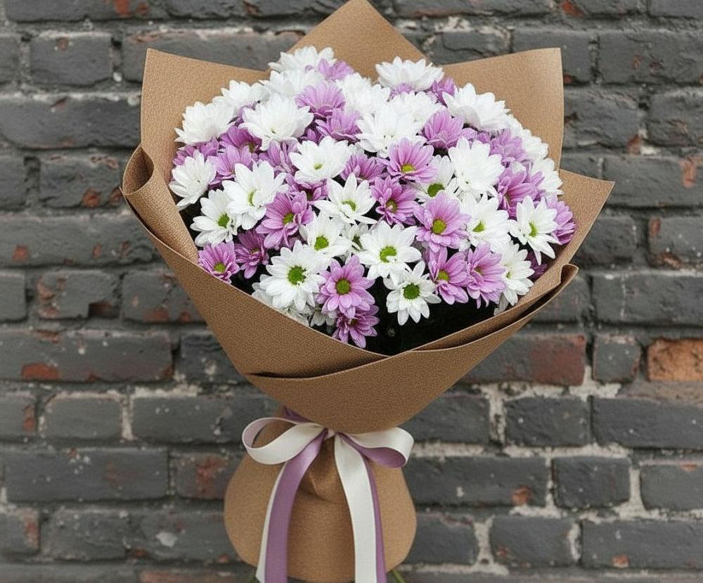 Букет цветов из: Хризантемы в Северо-Восточные Сады