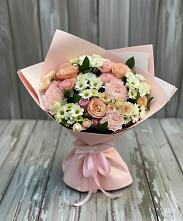 Букет цветов из:  Гвоздики, Розы и Хризантемы в Северо-Восточные Сады