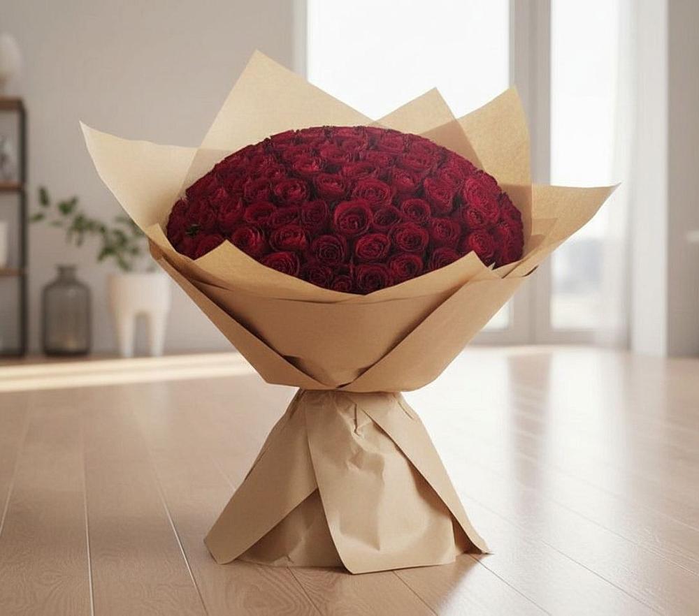 Букет 101 Красная роза в Северо-Восточные Сады