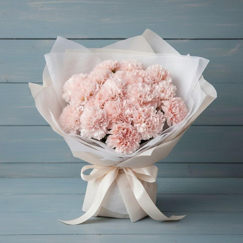 Букет цветов из: Гвоздики в Северо-Восточные Сады