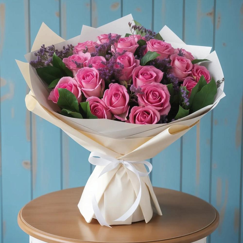 Букет цветов из: Розы в Северо-Восточные Сады