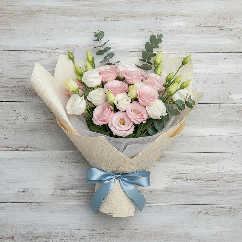 Букет цветов из: Лизиантусы в Северо-Восточные Сады